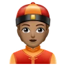 Person With Skullcap: Medium Skin Tone Emoji 👲🏽 image - Huawei Harmony OS style