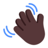 Waving Hand: Dark Skin Tone Emoji 👋🏿 image - Microsoft Classic 2D style
