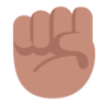 Raised Fist: Medium Skin Tone Emoji ✊🏽 image - Microsoft Classic 2D style