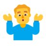 Man Shrugging Emoji 🤷‍♂️ image - Microsoft Classic 2D style