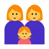 Family: Woman, Woman, Girl Emoji 👩‍👩‍👧 image - Tossface style