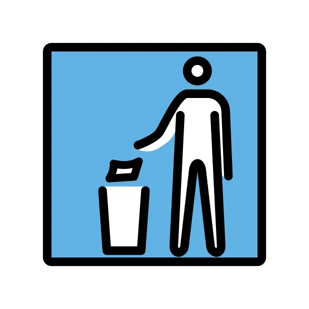 Litter In Bin Sign