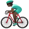 Man Biking: Dark Skin Tone Emoji 🚴🏿‍♂️ image - WhatsApp style