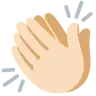 Clapping Hands: Light Skin Tone Emoji 👏🏻 image - Google Noto Color style