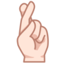 Crossed Fingers: Light Skin Tone Emoji 🤞🏻 image - Emojidex style