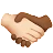 Handshake: Light Skin Tone, Medium-Dark Skin Tone