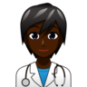 Health Worker: Dark Skin Tone Emoji 🧑🏿‍⚕️ image - Emojidex style