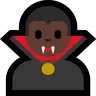 Man Vampire: Dark Skin Tone Emoji 🧛🏿‍♂️ image - Microsoft Windows 10 Segoe UI Emoji style
