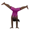 Woman Cartwheeling: Dark Skin Tone Emoji 🤸🏿‍♀️ image - WhatsApp style