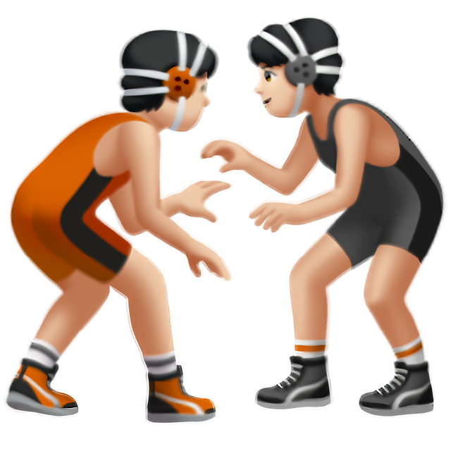 People Wrestling: Light Skin Tone