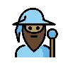 Man Mage: Medium Skin Tone Emoji 🧙🏽‍♂️ image - OpenMoji style