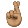 Crossed Fingers: Medium Skin Tone Emoji 🤞🏽 image - Huawei Harmony OS style