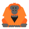 Orang-Utan Emoji 🦧 image - Microsoft Classic 2D style