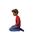 Man Kneeling: Medium-Dark Skin Tone