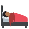Person In Bed: Medium-Dark Skin Tone Emoji 🛌🏾 image - EmojiTwo style