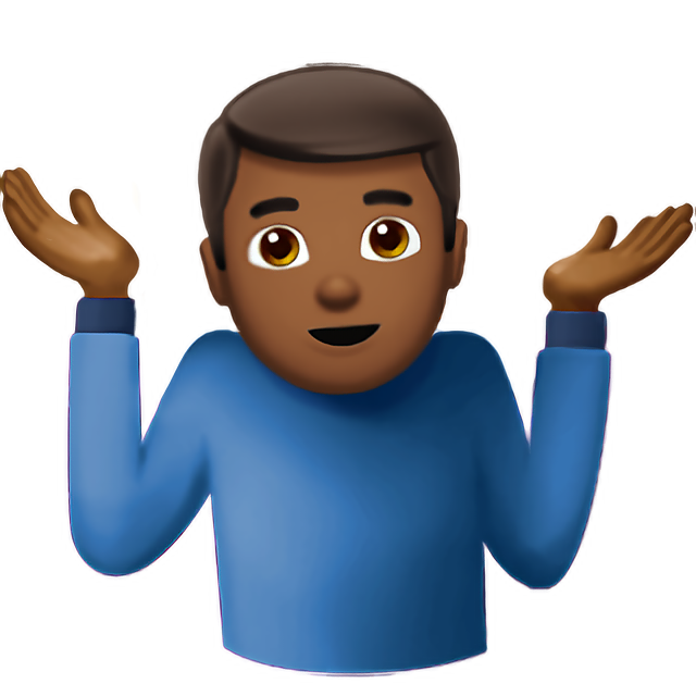 Man Shrugging: Medium-Dark Skin Tone