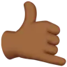 Call Me Hand: Medium-Dark Skin Tone Emoji 🤙🏾 image - Apple style