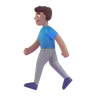 Man Walking: Medium Skin Tone Emoji 🚶🏽‍♂️ image - Microsoft 3D Fluent style
