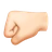 Left-Facing Fist: Light Skin Tone