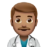 Man Health Worker: Medium Skin Tone Emoji 👨🏽‍⚕️ image - Apple style