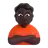 Person Pouting: Dark Skin Tone