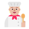 Cook: Medium-Light Skin Tone Emoji 🧑🏼‍🍳 image - Microsoft Classic 2D style