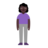 Woman Standing: Dark Skin Tone