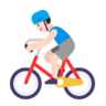 Man Biking: Light Skin Tone Emoji 🚴🏻‍♂️ image - Microsoft Classic 2D style