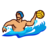 Person Playing Water Polo: Medium Skin Tone