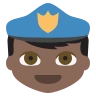 Police Officer: Dark Skin Tone Emoji 👮🏿 image - EmojiTwo style