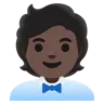 Office Worker: Dark Skin Tone Emoji 🧑🏿‍💼 image - Google Noto Color style