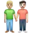 Men Holding Hands: Medium-Light Skin Tone, Light Skin Tone