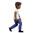 Person Walking Facing Right: Medium-Dark Skin Tone