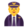 Pilot Emoji 🧑‍✈️ image - Microsoft Classic 2D style