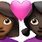Couple With Heart: Woman, Woman, Medium-Dark Skin Tone, Dark Skin Tone