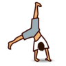 Person Cartwheeling: Medium Skin Tone Emoji 🤸🏽 image - Emojidex style