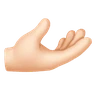Palm Up Hand: Light Skin Tone Emoji 🫴🏻 image - Huawei Harmony OS style
