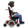 Person In Motorized Wheelchair Facing Right: Dark Skin Tone Emoji 🧑🏿‍🦼‍➡️ image - Apple style
