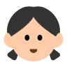Girl: Light Skin Tone Emoji 👧🏻 image - Tossface style