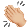 Clapping Hands: Medium-Light Skin Tone Emoji 👏🏼 image - Huawei Harmony OS style