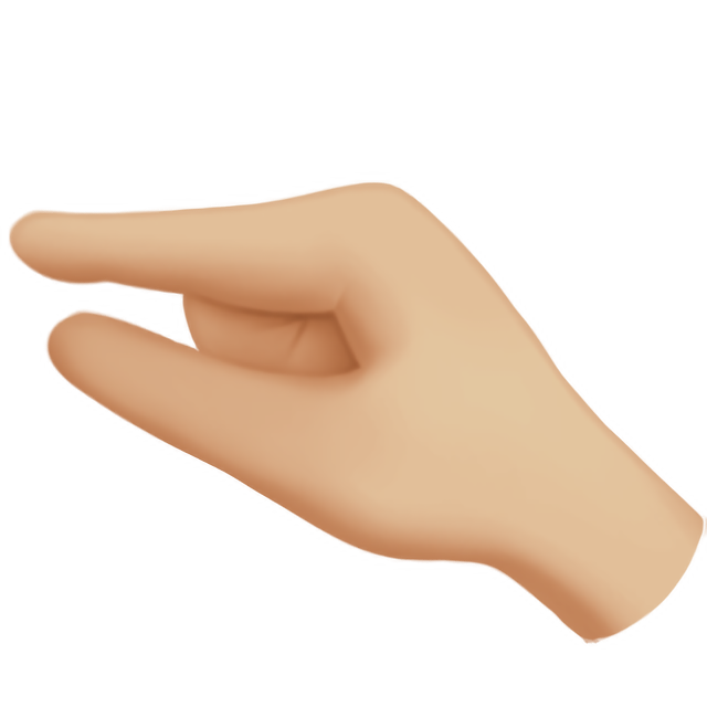 Pinching Hand: Medium-Light Skin Tone