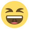 Rosto sorridente com boca aberta e olhos bem fechados Emoji 😆 image - EmojiTwo style