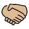Handshake: Medium-Light Skin Tone Emoji 🤝🏼 image - OpenMoji style