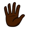 Hand With Fingers Splayed: Dark Skin Tone Emoji 🖐🏿 image - Emojidex style