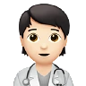 Health Worker: Light Skin Tone Emoji 🧑🏻‍⚕️ image - Apple style