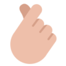 Hand With Index Finger And Thumb Crossed: Medium-Light Skin Tone Emoji 🫰🏼 image - Microsoft Classic 2D style