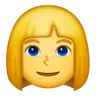 Woman: Blond Hair Emoji 👱‍♀️ image - Samsung style