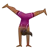 Woman Cartwheeling: Medium-Dark Skin Tone