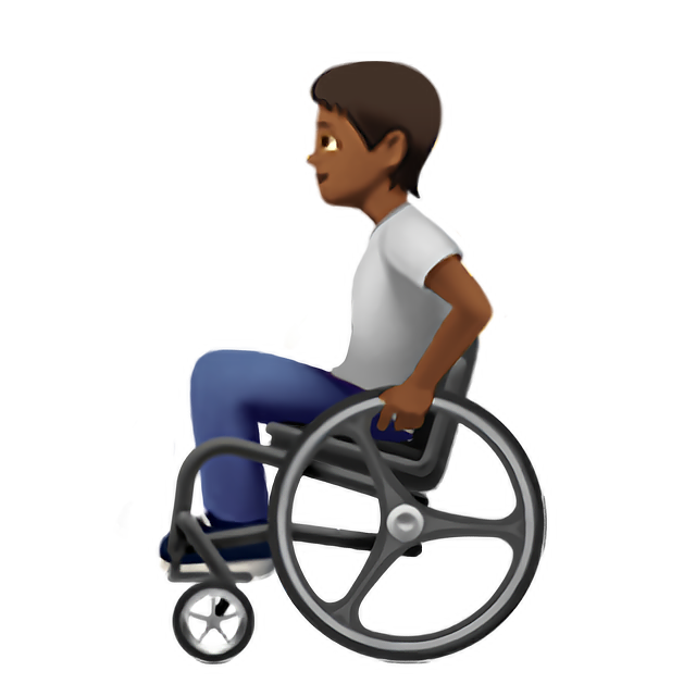Person In Manual Wheelchair: Medium-Dark Skin Tone