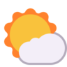 Emoji Sole bianco con piccola nuvola 🌤 image - Microsoft Classic 2D style